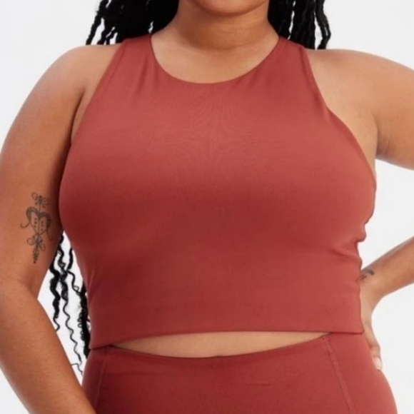 Girlfriend Collective Dylan Sports Bra in Ember Tank Top Size Medium - Picture 1 of 4